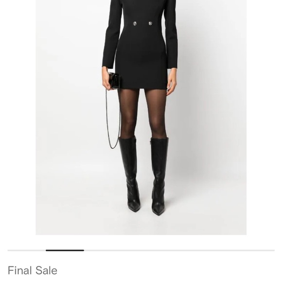 Versace NWT Hourglass grain-de-poudre wool minidress - Picture 10 of 12